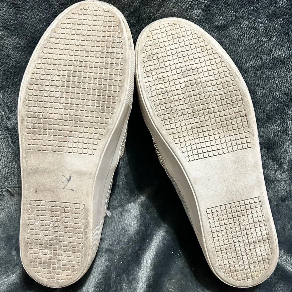 Steve Madden Silver Sequin Glitter Sparkle slip on - size 10 - Picture 8 of 8